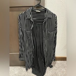 Pearl snap womens button down shirt.